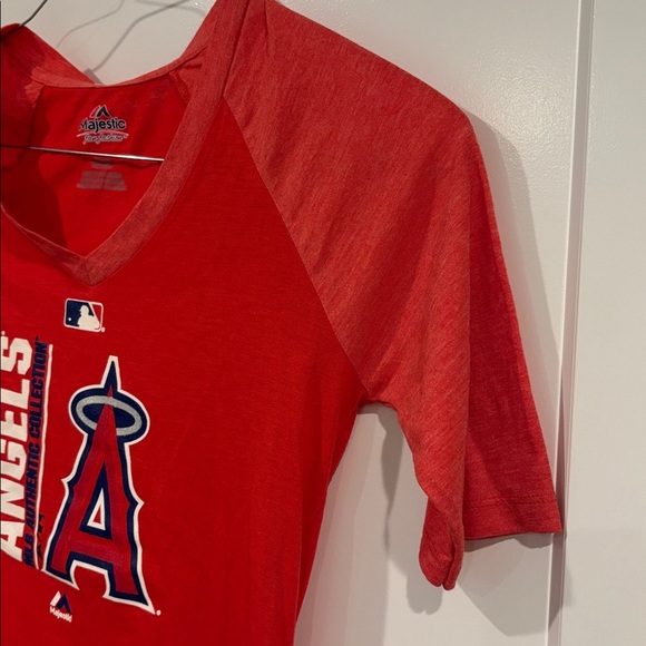 Majestic womens vneck Los Angeles Angels shirt Small - Picture 4 of 6
